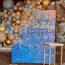 Background Material Gold color sequin panel wedding backdrop custom adverting sings shop window background glam shimmer sequin wall 3D wall sticker YQ231003