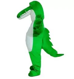 2024 Formato adulto del personaggio dei cartoni animati del costume della mascotte del coccodrillo verde di alta qualità
