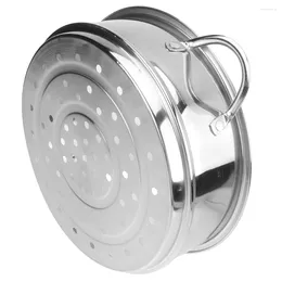 Double Boilers Multipurpose Steamer Basket Stainless Steel Kitchen Steamed Bun Idly With Pans