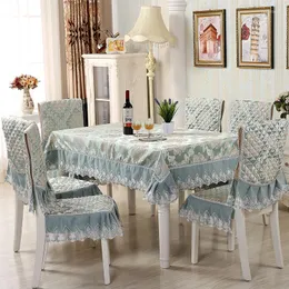 Tkanina stołowa Wysokiej jakości obrusy z okładkami krzeseł Maty haftowane obrus na ślub dom do domu okładka kawy D5