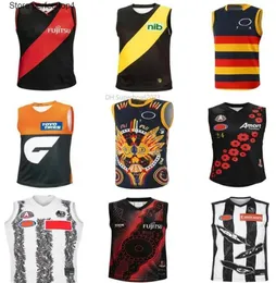 T-shirts 2022 2023 Afl Western Men Rugby Jersey 22 23 Bruce Melbourne Richmond Brisbane Lions Port Adelaide Hawthorn Essendon Crows Gws League Vest Magpie Presell