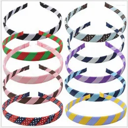 Hair Accessories Two Tone Hairbands Head Hoop Band Xmas Boutique Ribbon Covered Plastic Resin Headbands Lady Girl Headwear 50pcs