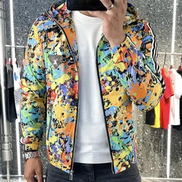 Herrenjacken Männer Brief Drucken Langarm Reißverschluss Mantel Streetwear Vintage Kapuzenjacke Bomber Herren Pilot Plus Größe