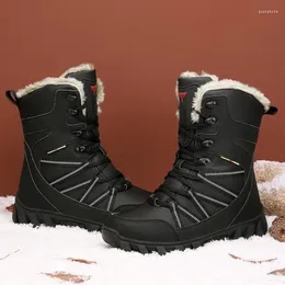 Boots 2023 Winter Leather Women Men Shoes Waterproof Boot Man Plush Keep Warm Sneakers Outdoor Ankle Snow Casual