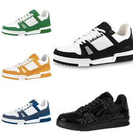 2023 Designer Men Sneaker Virgil Trainer Casual Shoes Calfskin Leather Abloh White Green Red Blue Overlays Platform Outdoor Women Sneakers Size 36-45