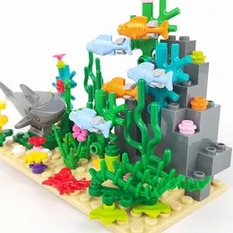 MOC 20 Small Particle Toys Brick Building Block Technic Underwater World 71043 Lepin Creator Combination Set Brick Toys For Kids Christmas Gift