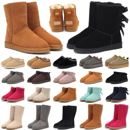 مصمم أحذية أستراليا Slippers Tasman Tazz Womens Platform Winter Booties Girl Classic Snow Boot في الكاحل القصير الفراء الأسود الحذاء في الهواء الطلق