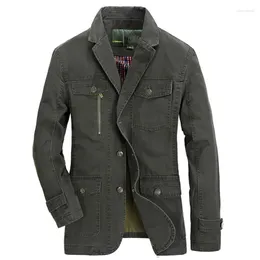 Männer Anzüge Frühling Herbst Blazer Militär Jacke Casual Baumwolle Einreiher Slim Fit Luxus Anzug Mantel Männlichen Blazer Masculino 5XL