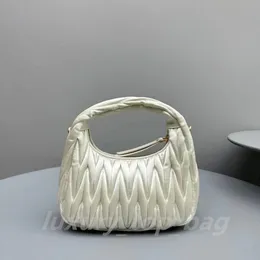 Mattiras Mattiras Mini Borsa Hobo SACCHIO 3D in pelle in pelle 3D Lettera in metallo Baguette Baguette Borse Borse di moda