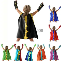 Occasioni speciali Costume da dinosauro Mantello con guanti Costume cosplay di Halloween per bambini Mantello da dinosauro Costume da spettacolo Mantello per festa di compleanno x1004