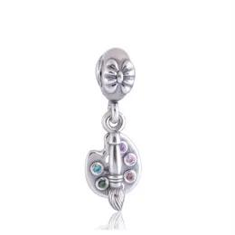 makeup brushes charms beads 925 sterling silver fits for jewelry style bracelets LW366306s