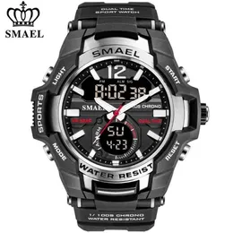 Smael Men zegarki Sport Super Cool Quartz LED Digital Watch 50m Waterproof Wristwatch Męski zegar Relogio Masculino 2256T