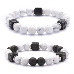 Beaded Natural Stone Bracelet Square Volcanic Men And Women Personality Atmosphere Mature Intellectual Wrist Jewelry Drop Del Dhgarden Dhnvk