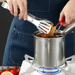 Cookware Sets Stainless Steel Fryer Deep Frying Pot With Strainer Basket Tong Fried Pans Kitchen Cooking Tool For Chicken Fries Food