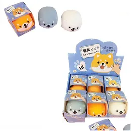 Dekompresja zabawka anty Squishy Cute Shiba INU Animal Dog Squishe Toys Relief Anty-Practical Didps Surprise Squshy Gift 0490 Drop de Dhvpy