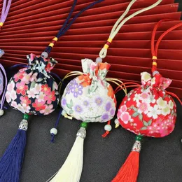 Jewelry Pouches Cloth Tassel Multi Color Necklaces Case Flower Pattern Chinese Style Storage Bag Purse Pouch Empty Sachet Women