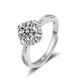 Anelli a grappolo Arrivo 100% 925 Sterling Sier Elegante zircone brillante Stella Cerimonia nuziale da donna Proporre gioielli Consegna di gioielli Dh87J