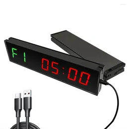 Orologi da parete Orologio digitale per conto alla rovescia a LED Plug-in di tipo C per cronometro fitness da palestra domestica