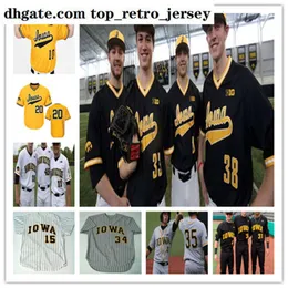 Custom 2021 Iowa Hawkeyes College Baseball Jersey DYLAN NEDVED TRACE HOFFMAN HUNTER LEE BRAYDEN FRAZIER TYLER SNEP AUSTIN MARTIN PEYTON