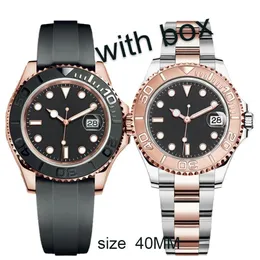 Mens Watch Designer Luxury Watches 40mm Sliding Watchs rostfritt stål gummiband automatisk mekanisk lysande vattentät rörelse