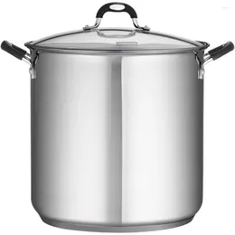Pans Tramontina 22 Quart Stainless Steel Covered Stock Pot Cookware