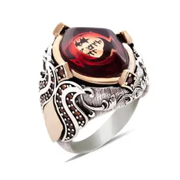 Pierścienie klastra półksiężyc bursztyn 925 Sterling Sier Sier Men's Pierścień Pierścień Drop dostawa biżuteria Dhnzi