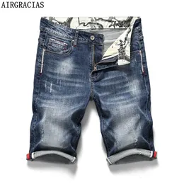 AIRGRACIAS Summer Mens Stretch Short Jeans Fashion Casual 98% cotton High Quality Elastic Denim Shorts Brand Clothes 201111268V