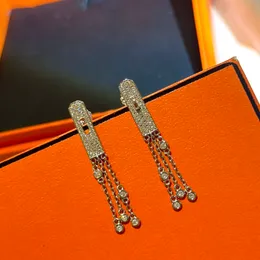 orecchini pendenti con gioielli di moda in argento sterling 925 di marca punk dupe di alta qualità per donna