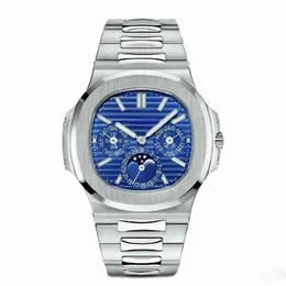 17 Styles PP Luxury Watch Silver Case Blue Dial Na-Utilus 40mm Men aaa Automatiska mekaniska klockor 5711 Klocka Rostfritt stål Cal1890