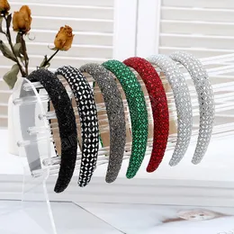 Baroque Colored Rhinestone Sponge Padded Hairband Headband Adult Hair Accessories Hair Jewley