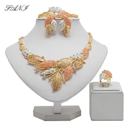 حبات Fani African Flower Jewelry Set Dubai Gold Gold Colorful Jewelry Set Nigerian Wedding Wedding Woman Associory1288m