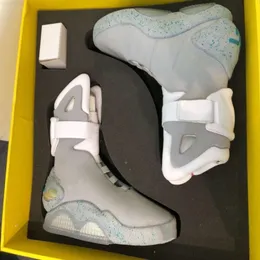Sneakers Led Shoes Boots Automatic Laces Dark Gray Marty Mcfly 'S Lighting Up Mags Black Red Air Mag Back To The Future Glow In The With Original Box