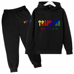 Tracksuit TRAPSTAR Brand Kids designer clothes Sets Baby Printed Sweatshirt Multicolors Warm Two Pieces set Hoodie Coat Pants Clot266h
