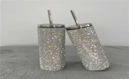 20oz Bling Diamond Thermos Bottle Coffee Cup with Straw Stainless Steel Water Tumblers Mug Girl Women Gift36567089774460