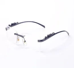 lunettes new designer sunglasses for men black brown clear lenses sports rimless buffalo horn glasses fashion women gold wood eyeg1384738
