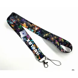 Cell Phone Straps Charms Mticolor Anmie Game Lanyard Bag Car Keychain Id Card Pass Gym Mobile Badge Kids Key Ring Holder Jewelry D Dh7Ds