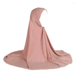 Roupas étnicas Simples Grande Lenço de Cor Sólida Placa de Luz Malay Veil Chapéu Árabe H023