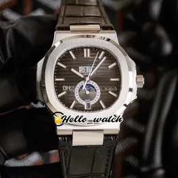 40 mm YR 5726A-001 Sport zegarki roczny kalendarz 5726 CAL 324 S Automatyczne męże ze obserwatem czarnego teksturowania stalowa stalowa skóra stra239g