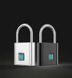 New Fingerprint Lock Intelligent Keyless IP65 Dustproof Design AntiTheft Water Proof Door Lock Padlock Bad In Drop Shpping5125421