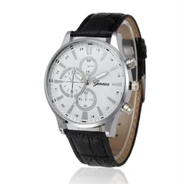 Orologi da polso Classic Fashion Men Watch Design retrò Cinturino in pelle Analogico in lega di quarzo da polso maschile Relogio Masculino Heren Horloge d227m