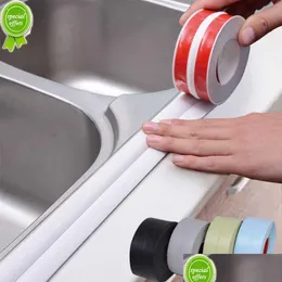 Altri elettrodomestici Bagno Doccia Lavandino Striscia di nastro sigillante per vasca Adesivo da parete impermeabile autoadesivo in PVC bianco per cucina Cak D Dhz74