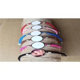 Beaded Sublimation Blank Bracelets For Women Fashion Transfer Printing Rope Bracelet Custom Consumables 6Colours 15Pieceslot Drop Deli Dhhvz