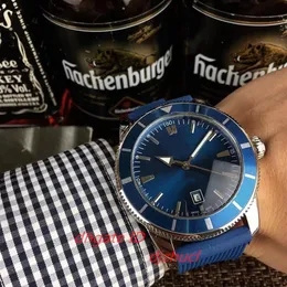 2020 top automatic mechanical mens watch Blue dial silicone strap 5 ATM waterproof luminous pointer orologio di lusso250G