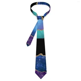 Bow band marmor rymdtryck slips galax glittrande fritid hals vuxen nyhet avslappnad slips tillbehör kvalitet grafisk krage