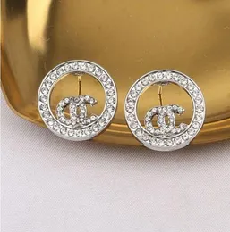 Diamant-Ohrstecker, Perle, kleiner Designer-Ohrring, Schmuck, Luxus-Orecchini-plattiertes Silber, Damen-Herren-Ohrring, trendige kleine goldene Designer-Ohrringe mit Buchstaben