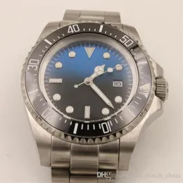 2019 Luxus Top Qualität 116660 44MM 116660 Automatik Herrenuhr D-Blaues Zifferblatt Keramiklünette Edelstahlarmband250J