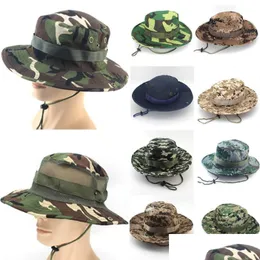 Cloches Boonie Chapéus Tático Sniper Camuflagem Árvore Balde Chapéu Acessórios Casuais Exército Militar Americano Homens Cap Drop Delivery Moda Dhyos