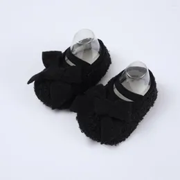 Första vandrare Bow Knot Baby Walking Shoes med mjuka sulor 0-6-12 månader gammal tjej Baby's Pre Step Spring och Autumn Princess Style 0-1 år