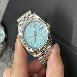 Zegarki z karty dopasowania Mężczyźni Automatyczny Cal 3235 Watch Męski Turquoise Blue Green Dial 904L Steel Jubilee Bransoleta EWF ETA 41mm Mech2405