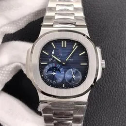 U1 من الدرجة العلوية AAA Mens Watch 5712 1A-001 يمكن لـ Nautilus مناورة عرض حركة فولاذية مقاوم للصدأ ثابتة 40 مم WA298M